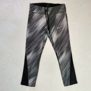 Nike Dri-Fit running reflective capri cropped leggings mesh